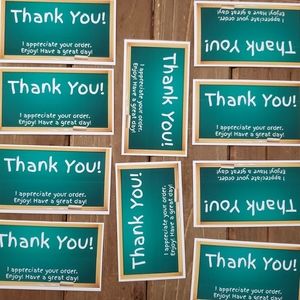 Thank You Cards Business Card Size Chalk Board